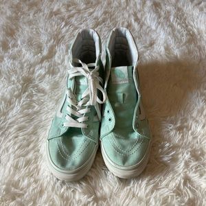 Women’s Mint Green High Top Vans